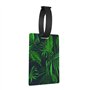 Étiquettes à bagages imprimées vertes de plantes tropicales pour valises, cartes d'identification, étiquettes de bagages pour fe