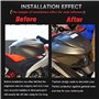 Jodriva Autocollants 3D en fibre de carbone en forme d'arête de poisson for réservoir de voiture et moto, protecteur compatible 