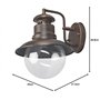 Lindby Applique Exterieur Eddie à intensité variable (Traditionnel) en Marron (1 lampe,à E27), Murale Exterieur, Luminaire Lampe