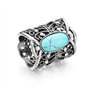 Turquoise Foulard Boucle Anneau Foulard Foulard En Soie Tube Diapo Clip Pour Femme Châle Boucle Bijoux
