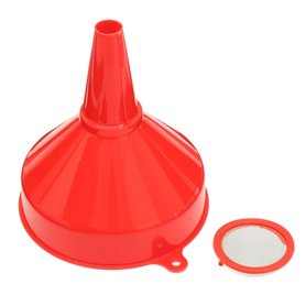 Alamor Universal Entonnoir Essence Carburant Diesel avec Filtre Moto Voiture Tracteur Camion Rouge
