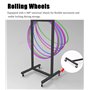 Cerceau Hula Hoop Chariot pour Matériel de Sport (Hula Hoop/Corde à Sauter), Support pour Cerceaux Debout, avec roulettes, Organ