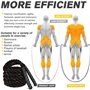 TOORGGOO Springseil Lesté 1,3 kg pour Hommes et Femmes - Corde à Sauter Lourde pour Entraînement, Améliore la Force et la Muscul
