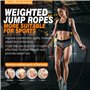 TOORGGOO Springseil Lesté 1,3 kg pour Hommes et Femmes - Corde à Sauter Lourde pour Entraînement, Améliore la Force et la Muscul