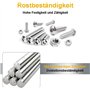 AMZSUPER ERA 340Pcs inox M3 hexagonale boulons vis écrou Assortiment Kit 5mm 6mm 8mm 10mm 12mm 14mm 16mm 18mm 20mm,Avec boîte de