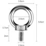 5 Pièces cersaty® M10 Vis à Anneau 304 Acier Inoxydable Levage Boulon à œIl Pour DIY（Argent）