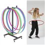 ZIMGOD Support Cerceau Hula Hoop Support de Rangement en Métal Noir pour Cerceau/Corde à Sauter