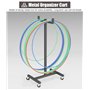 ZIMGOD Support Cerceau Hula Hoop Support Mobile pour Cerceaux, Support de Rangement pour Cordes à Sauter, Étagère de Rangement p