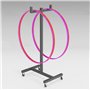 ZIMGOD Support Cerceau Hula Hoop Support Mobile pour Cerceaux, Support de Rangement pour Cordes à Sauter, Étagère de Rangement p