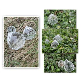 Boerni Lot de 3 Boules de Cristal avec Boules de Prisme Transparentes 20/30/40 mm à facettes pour plafonnier