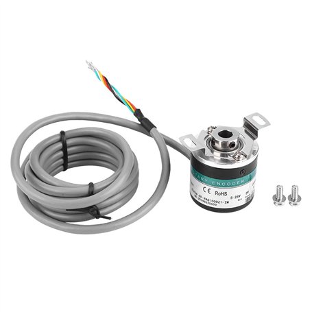 Encodeur Rotatif incrémental GTK3808 Encodeur Rotatif photoélectrique à Arbre Creux ABZ 3 Phase 1000 Impulsion 5V-24V Encodeur L