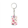 LIXLZH Sweet Lollipop Cupcake Print Cute Keychains Car Key chains Double Face Tags Rectangle Women Men Pendentif