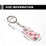 LIXLZH Sweet Lollipop Cupcake Print Cute Keychains Car Key chains Double Face Tags Rectangle Women Men Pendentif, Blanc, Taille 