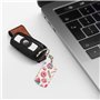 LIXLZH Sweet Lollipop Cupcake Print Cute Keychains Car Key chains Double Face Tags Rectangle Women Men Pendentif, Blanc, Taille 