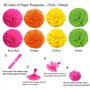 ZERODECO Fiesta Décorations de Fête, Chemin de Table Mexicain Multicolore Bannière Picado Fiesta Foil Ballons Fans de Papier Pom