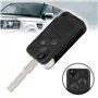 Coque de Remplacement Pliante, Coque de Clé Télécommande Pliable à 2 Bouton, Coque de Protection de Lame pour clé télécommande d
