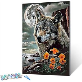 Peinture par Numéro Adulte Bateau - Activité Manuelle Kit de Loisir Créatif DIY Numéro d'art Complet - Majestueux 40x50cm (Sans