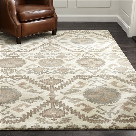 Madison Tapis et tapis en laine 100 % laine de style persan traditionnel Beige
