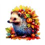 Kingbar Puzzles en Bois pour Adulte, 300 Pièces, Le Hérisson Puzzle Bois Animaux, Puzzle Irrégulier Unique, 34.5 * 34.5cm