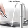 Mousseur à Lait Électrique Rechargeable USB, Mélangeur à Lait Inox Sans Fil avec 2 Vitesses et Tête à Double Fouet pour Café, Cr