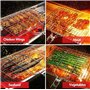 Panier Grille pour Barbecue Panier de Barbecue en Acier Pliable en Acier Inoxydable avec Poignée Amovible, Brosse à Badigeonner 