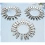 VIPbuy 60 pièces en Acier Inoxydable Pinces à Linge en métal vêtements Pinces Broches Clips avec boîte de Rangement pour vêtemen
