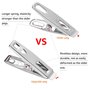 VIPbuy 60 pièces en Acier Inoxydable Pinces à Linge en métal vêtements Pinces Broches Clips avec boîte de Rangement pour vêtemen