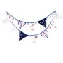 JZK 3.5m Bleu Bruant de fête Drapeau Triangle bannière en Tissu Drapeaux Fanion chaîne pour baptême d'anniversaire de garçon Bap