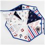 JZK 3.5m Bleu Bruant de fête Drapeau Triangle bannière en Tissu Drapeaux Fanion chaîne pour baptême d'anniversaire de garçon Bap