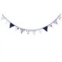 JZK 3.5m Bleu Bruant de fête Drapeau Triangle bannière en Tissu Drapeaux Fanion chaîne pour baptême d'anniversaire de garçon Bap