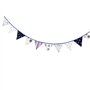 JZK 3.5m Bleu Bruant de fête Drapeau Triangle bannière en Tissu Drapeaux Fanion chaîne pour baptême d'anniversaire de garçon Bap