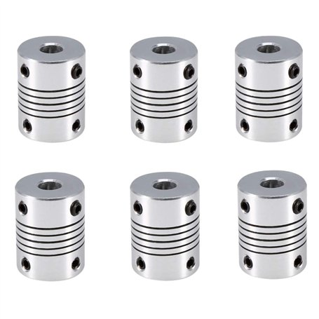 JZK 6 x Accouplements Arbres Flexibles Coupleur Imprimante 3D 5mm à 8mm Coupleur Arbre NEMA 17 pour Machine CNC Imprimante 3D Re