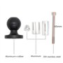 fivekim Base en Aluminium en Caoutchouc Moto Vélo Montage Fourche Tige Base avec Rotule pour RAM Mont pourBoule Adaptateur Moto 