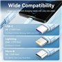 Câble USB vers Lightning Vention CTRWG
