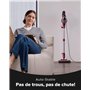 Vexilar C8 Aspirateur Balai avec Fil, 600W/60Kpa Aspirateur Balai Puissant avec Recharge Murale, Cable de 7 m, Brosse Anti-Emmêl