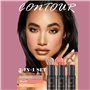3 PCS Kit De Maquillage En Bâton De Contour, Teintes Avec Crème Bronzante, Contour, Surligneur Et Blush En Stick, Pour Sculpter 