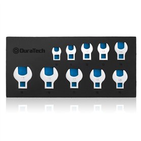 DURATECH Jeu de clés à patte d'oie à tête pivotante 3/8"