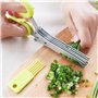 Sourceton multi-usage de cuisine cisaillement avec 5 lames et brosse de nettoyage