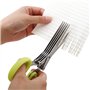 Lot de 2 en acier inoxydable Ciseaux à Herbes, Sourceton multi-usage de cuisine cisaillement avec 5 lames et brosse de nettoyage