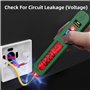MAXRIENY Stylo Testeur de Tension Rechargeable AC 12-300V Grand Écran Testeur de Fuites Électriques Unipolaire avec Alarme Sonor