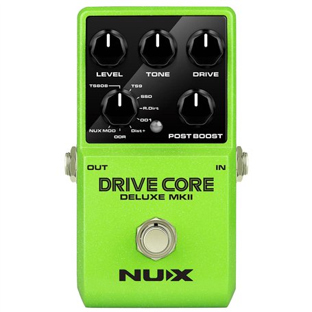 NUX | Drive Core Deluxe MKII Pédale Overdrive – 8 modes analogiques True Bypass