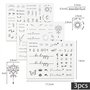 3 Feuilles Tatouages Temporaires Tatouages Semi-Permanents Citation en Lettre Motif Fleur Tatouage Imperméable Durée de 1-2 Sema