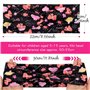 6pcs Bandeaux Large Cheveux Fille Headband Serre Tête Élastique Forme Papillon Dessin Animé en Tissu Vert Bleu Rose Noir Jaune B