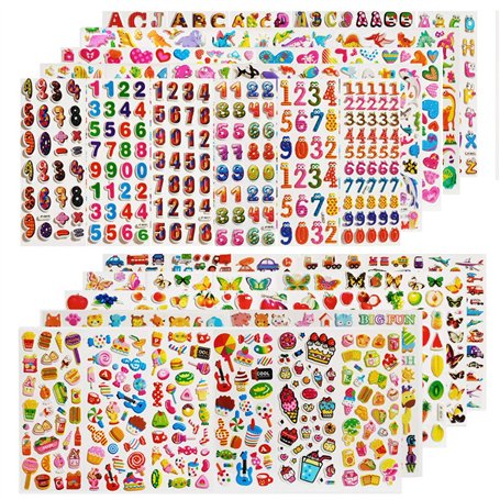 60 Feuilles (1800+) D'autocollants pour Enfants