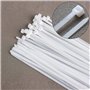 Lot de 100 serre-câbles blancs transparents - En plastique - Longs et résistants à la traction de 18 kg - Auto-bloquants - Pour 