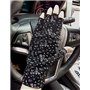 Femmes Dames Gants de Conduite Cyclisme Demi-doigts Maille Mitaines Coton Eté GYM Fitness Entraînement Moufles Silicone Respiran