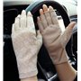 Femmes Dames Gants de Conduite Cyclisme Demi-doigts Maille Mitaines Coton Eté GYM Fitness Entraînement Moufles Silicone Respiran