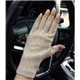 Femmes Dames Gants de Conduite Cyclisme Demi-doigts Maille Mitaines Coton Eté GYM Fitness Entraînement Moufles Silicone Respiran