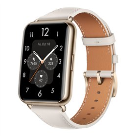 Huawei Watch FIT 2 Classic Moon White Moon White Leather Strap