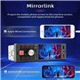 Autoradio Bluetooth Single Din 4,1 pouces écran tactile avec Android Auto/CarPlay/Mirrorlink filaire, prise en charge USB et TYP